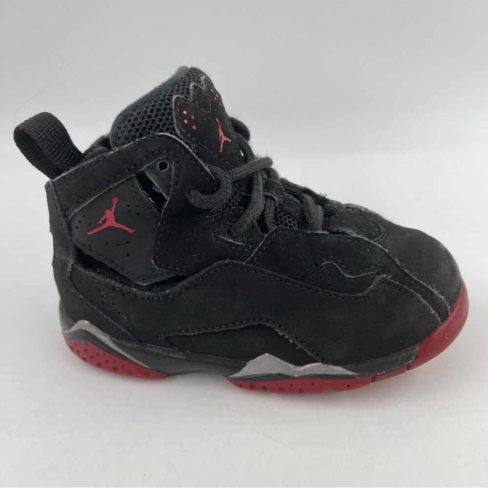 Nike Kids Toddler Air Jordan True Flight Black 343797-003 Sneakers Shoes-Size 7C